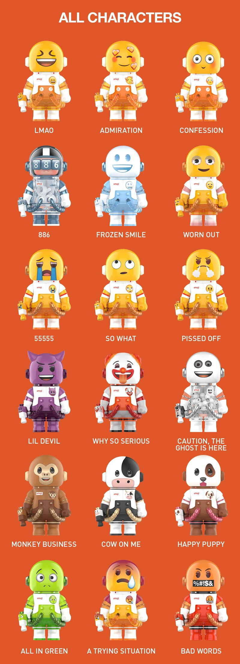 POP MART MEGA SPACE MOLLY 100% × emoji™ Series