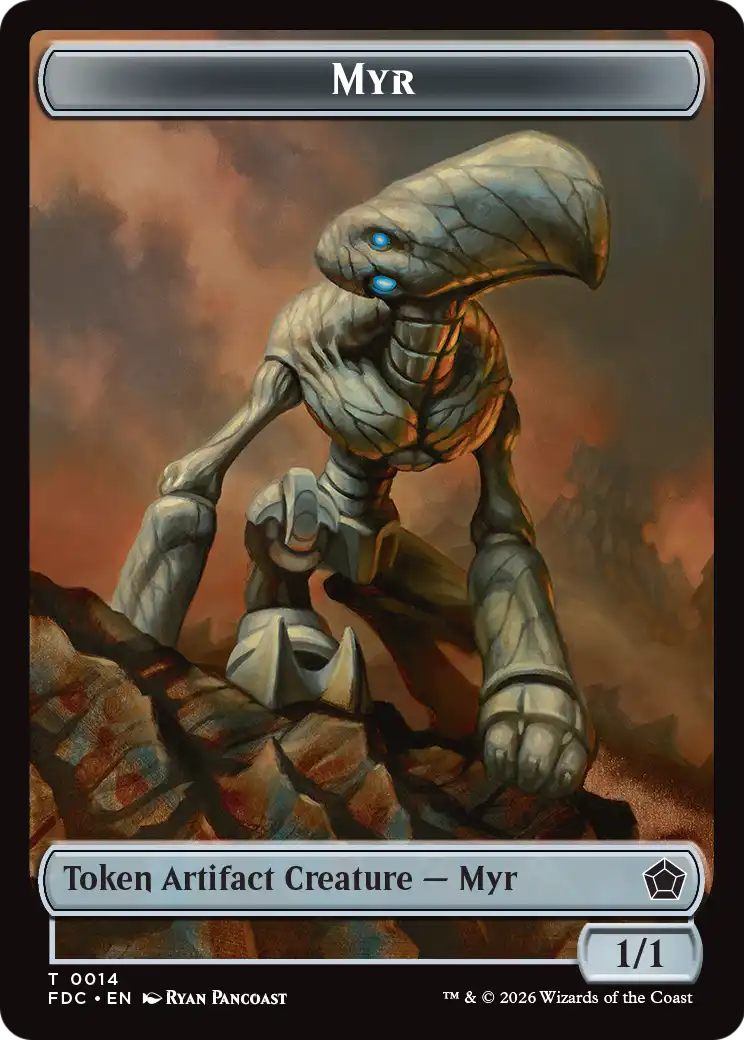 Thopter // Myr Double-Sided Token [Foundations Commander Tokens]
