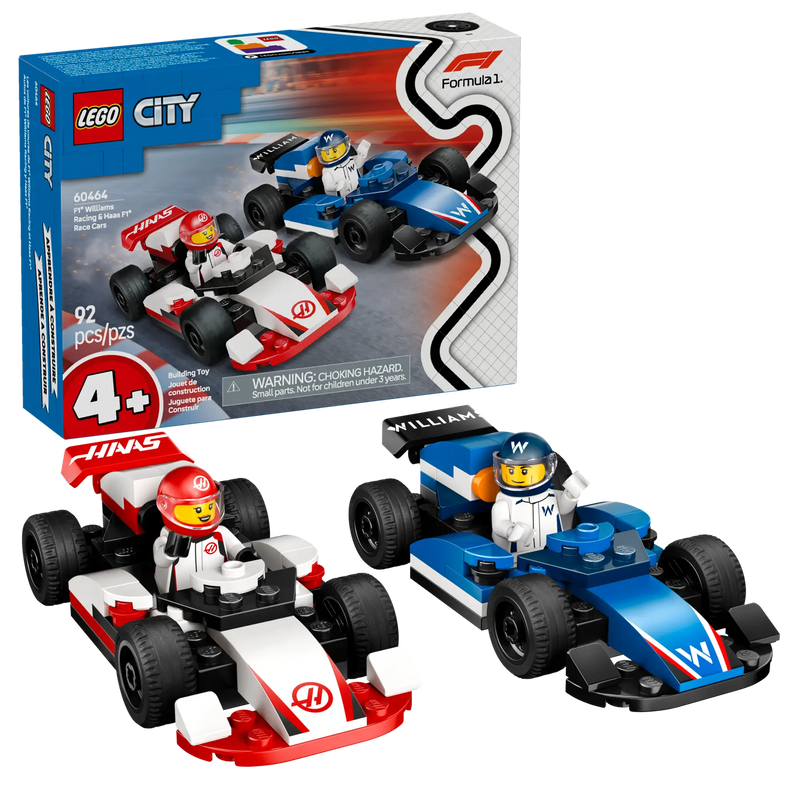 LEGO City F1® Williams Racing & Haas F1® Race Cars 60464