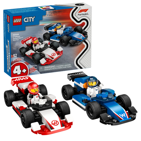 LEGO City F1® Williams Racing & Haas F1® Race Cars 60464