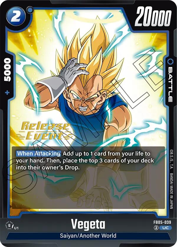 Vegeta (FB05-039) [New Adventure Release Event Cards]