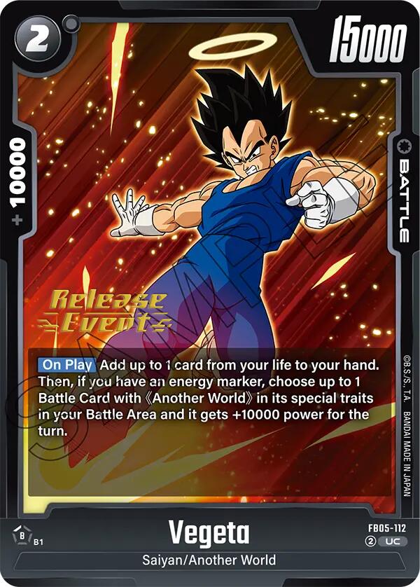 Vegeta (FB05-112) [New Adventure Release Event Cards]