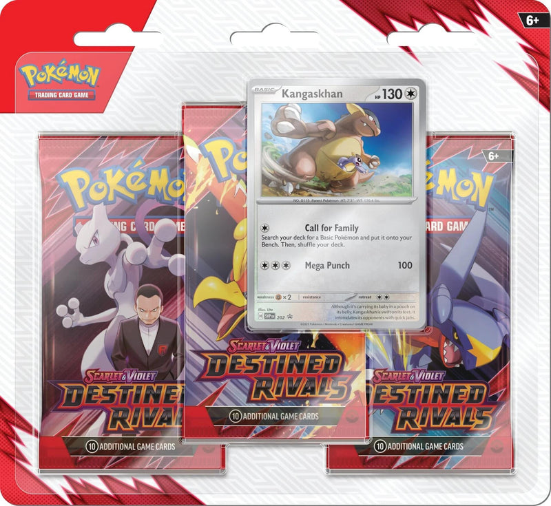 Pokémon TCG: Scarlet & Violet - Destined Rivals 3 Pack Blister (Kangaskhan)