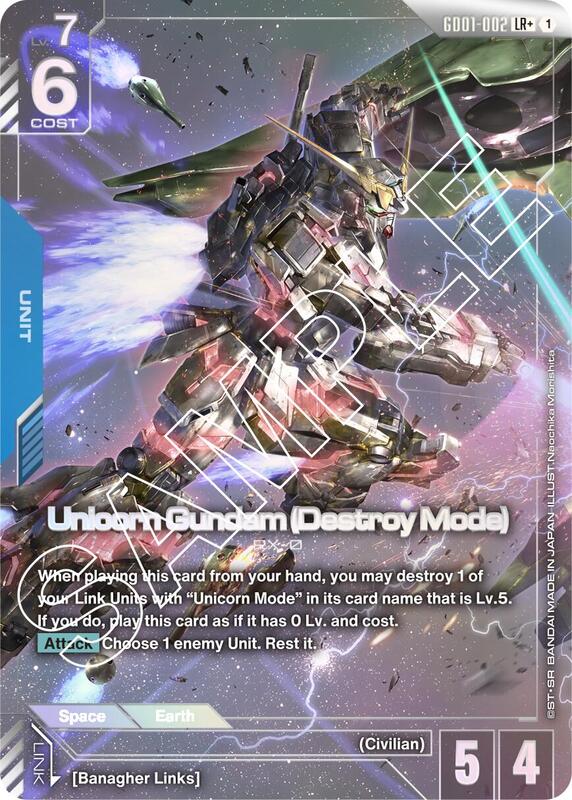 Unicorn Gundam (Destroy Mode) (LR+) (Alternate Art) - GD01-002 - Legend Rare+