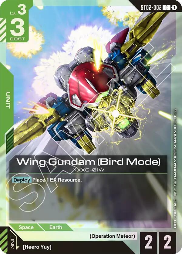 Wing Gundam (Bird Mode) (Store Tournament Participant Pack 01) - ST02-002 - Common
