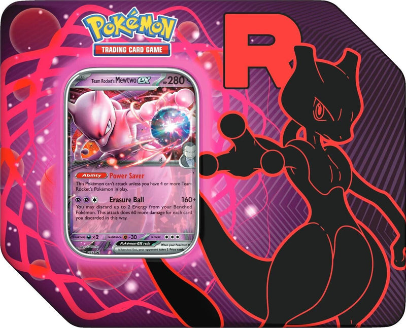 Pokémon TCG: Team Rocket Tin (Team Rocket's Mewtwo ex)