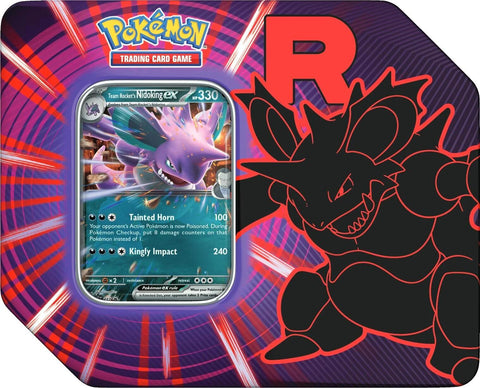 Pokémon TCG: Team Rocket Tin (Team Rocket's Nidoking ex)