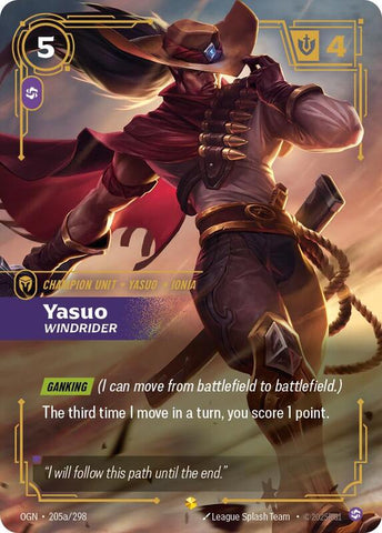 Yasuo, Windrider (Alternate Art) - Origins (OGN) [205a/298]