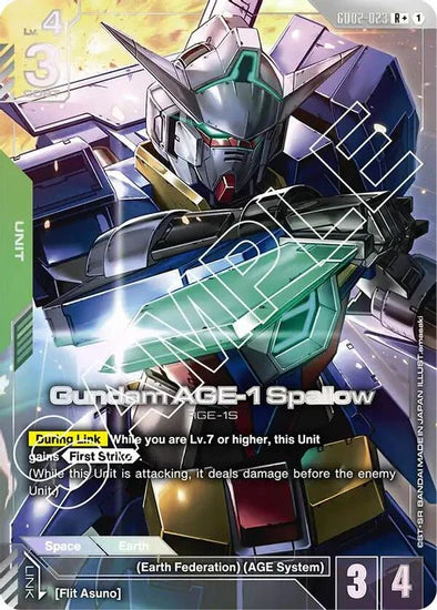 Gundam AGE-1 Spallow (R+) (Alternate Art) - GD02-023 - Rare+