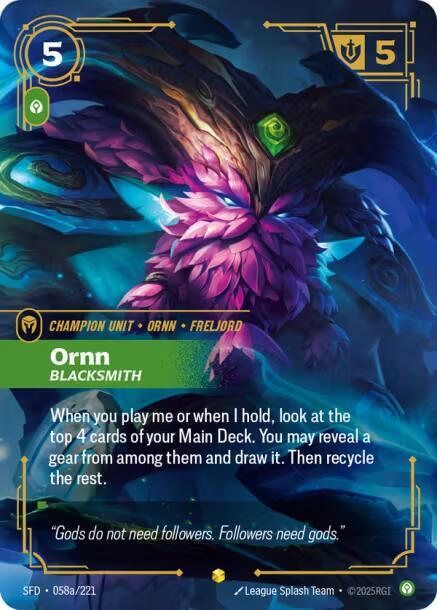 Ornn, Blacksmith (Alternate Art) - Spiritforged (SFD)