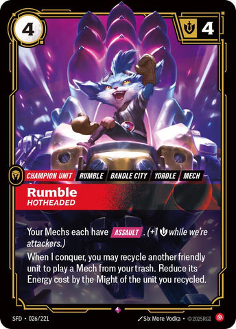 Rumble - Hotheaded - Spiritforged (SFD)