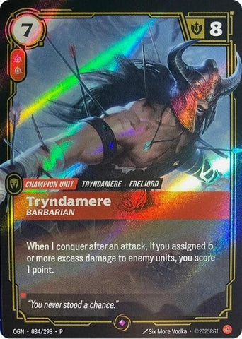 Tryndamere - Barbarian - Riftbound Organized Play Promotional Cards (OPP)