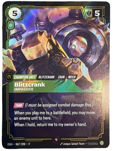 Blitzcrank, Impassive - Riftbound Organized Play Promotional Cards (OPP)