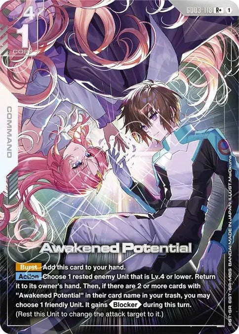 Awakened Potential (R+) (Alternate Art) - GD03-118 - Rare+