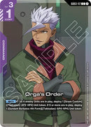 Orga's Order (Premium Card Collection Gundam Assemble) - Gundam Promotional Cards (GCG-PR)