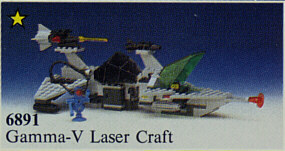 Lego 6891 Gamma V Laser Craft Classic Space