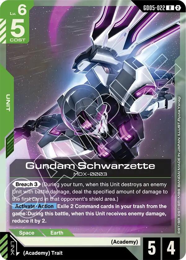 Gundam Schwarzette - GD05-022 - Rare