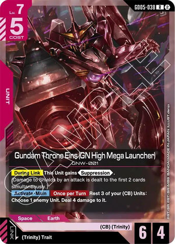 Gundam Throne Eins (GN High Mega Launcher) - GD05-070 - Rare