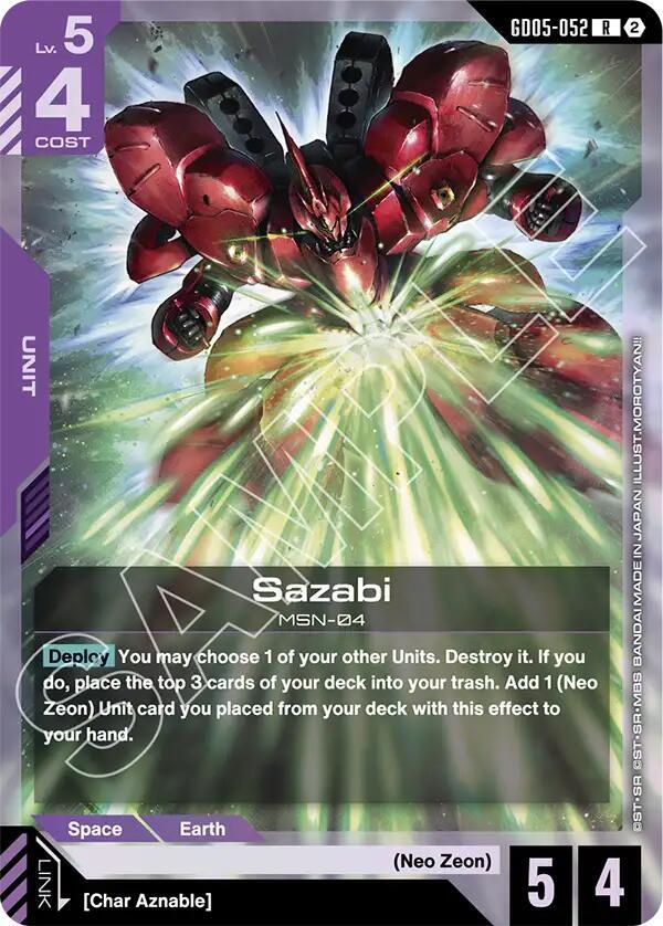 Sazabi - GD05-052 - Rare