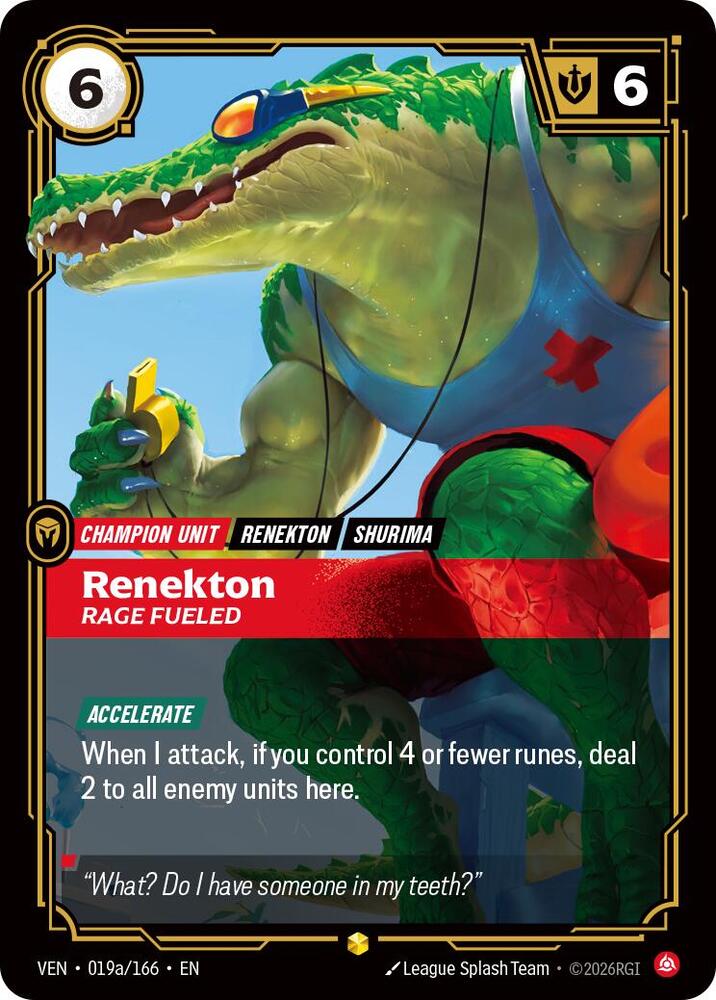 Renekton, Rage Fueled (Alternate Art) - Vendetta (VEN)