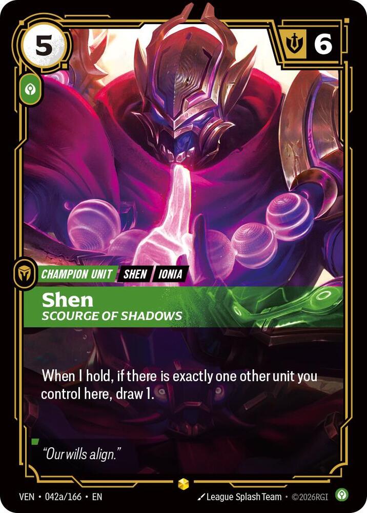 Shen, Scourge of Shadows (Alternate Art) - Vendetta (VEN) [042a/166]