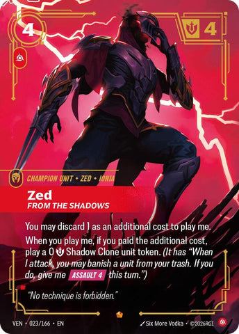 Zed, From the Shadows - Vendetta (VEN) [023/166]