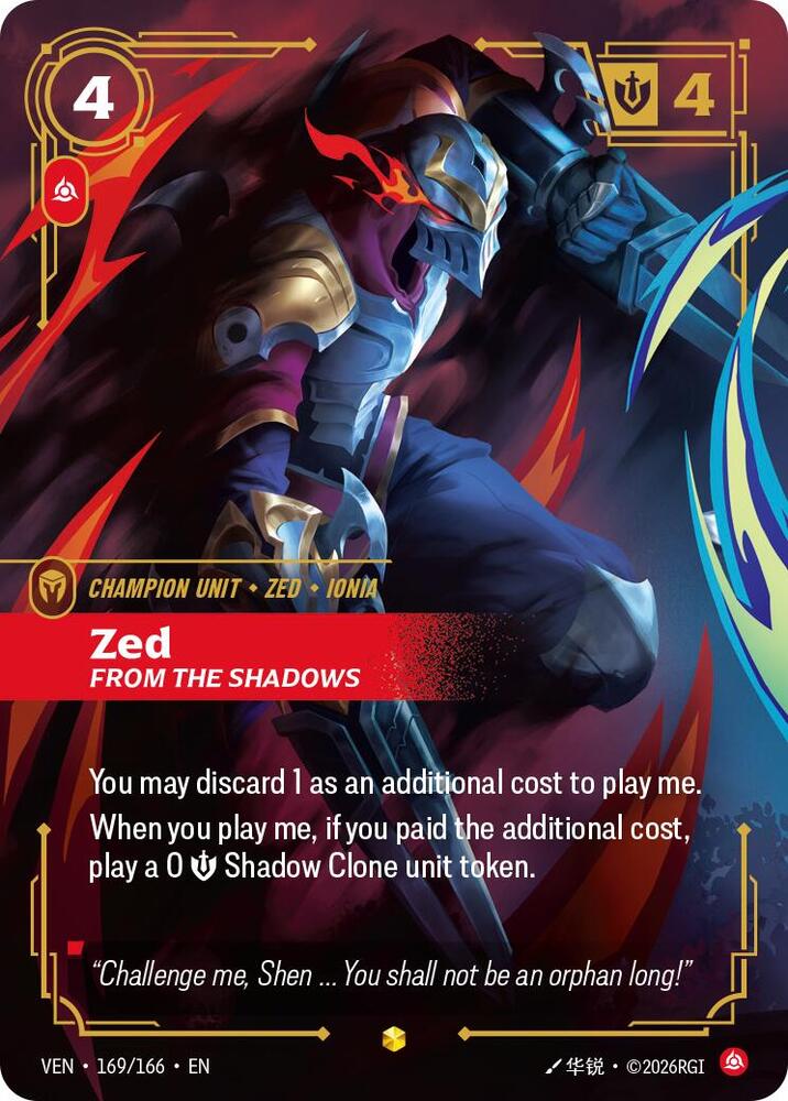 Zed, From the Shadows (Overnumbered) - Vendetta (VEN)