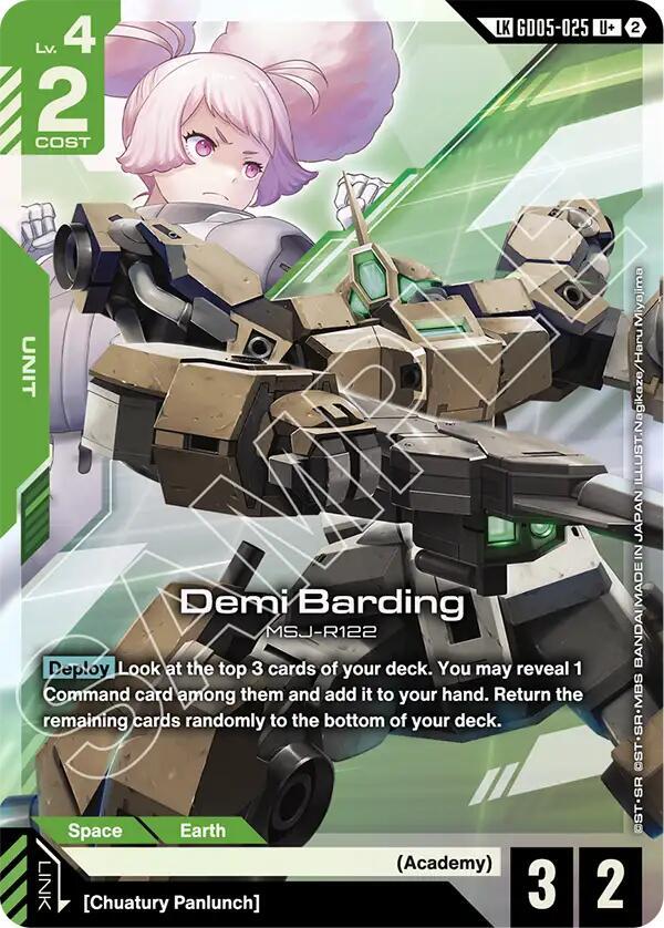 Demi Barding (U+) (Link Rare) (Alternate Art) - GD05-025 - Uncommon+
