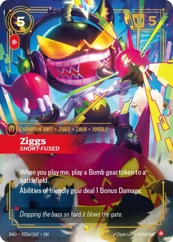 Ziggs, Short-Fused (Alternate Art) - Radiance (RAD) [023a/167]