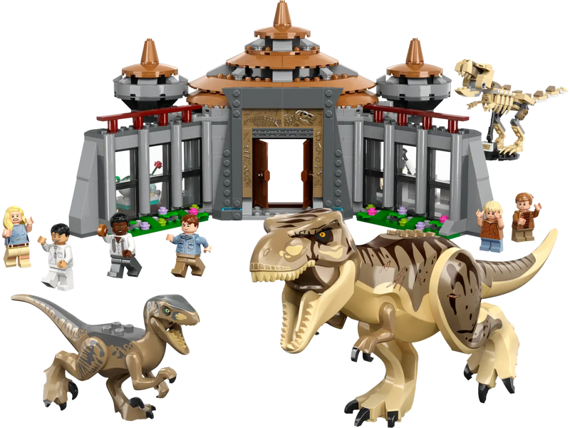 LEGO Jurassic Park Visitor Center: T. rex & Raptor Attack - 76961