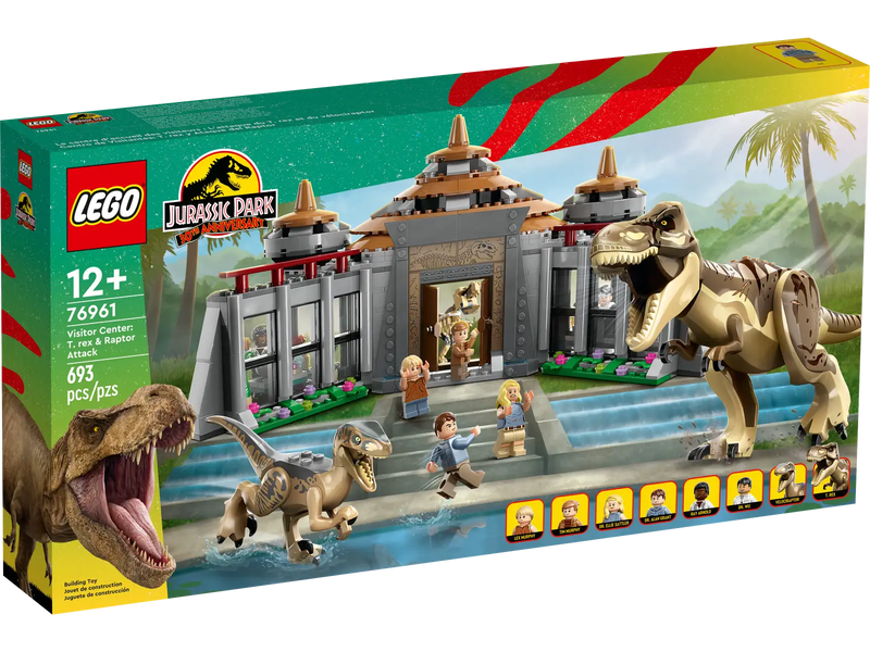 LEGO Jurassic Park Visitor Center: T. rex & Raptor Attack - 76961