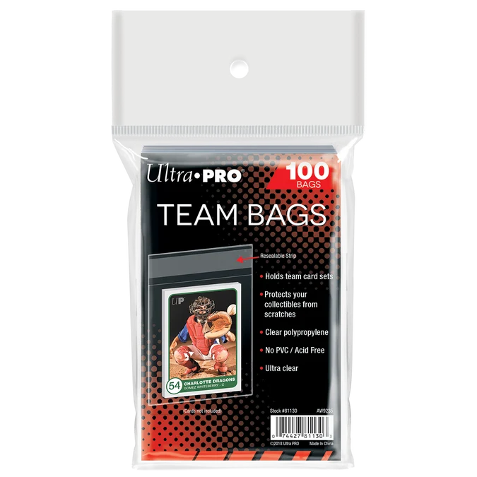 Ultra PRO Team Bags Resealable Sleeves (100ct)