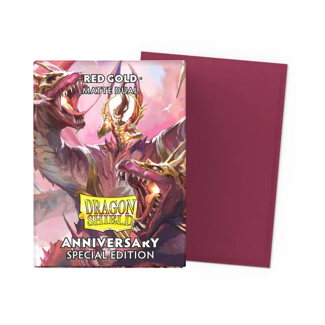 Dragon Shield 25th Special Edition - Matte Dual Sleeves - Red/Gold