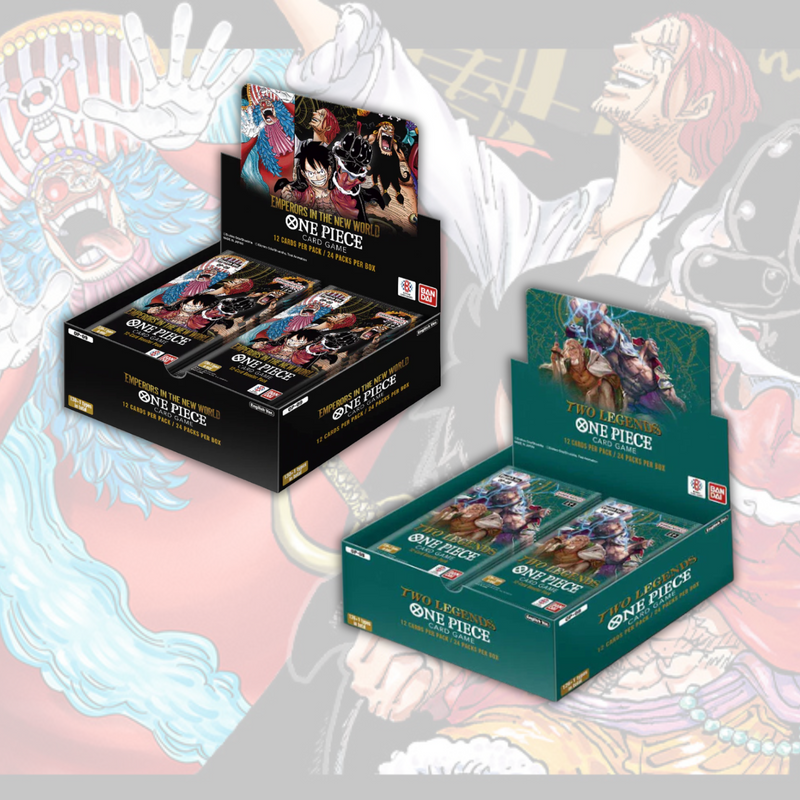 One Piece TCG: OP09 Emperors in the New World + OP08 Two Legends Booster Box Bundle