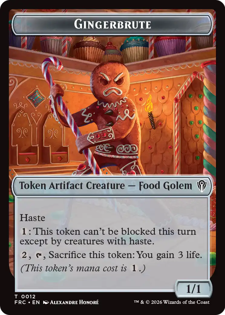 Gingerbrute // Jace Double-Sided Token [Reality Fracture Commander Tokens]