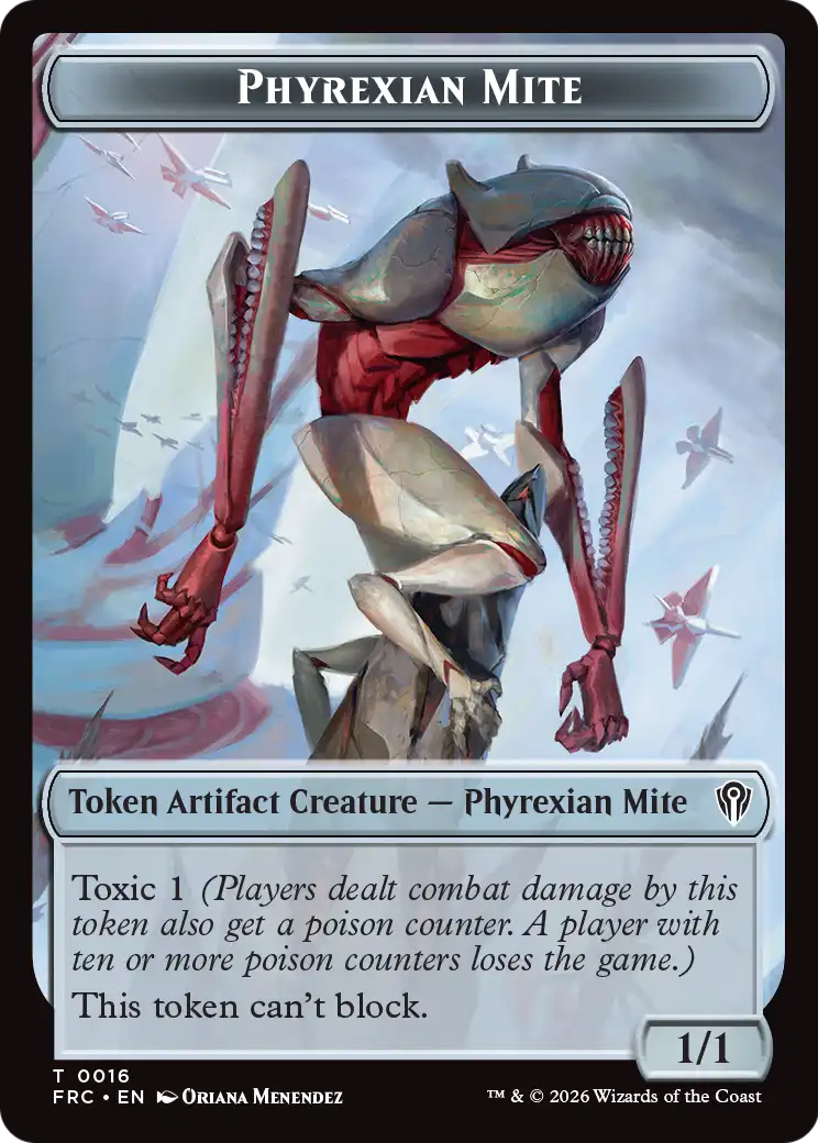 Citizen // Phyrexian Mite Double-Sided Token [Reality Fracture Commander Tokens]