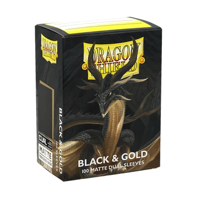 Dragon Shield Matte Dual Sleeves - Black & Gold