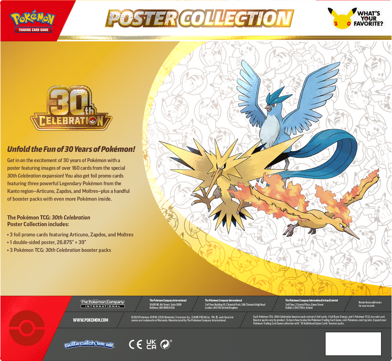 Pokémon TCG: 30th Celebration Poster Collection (PREORDER)