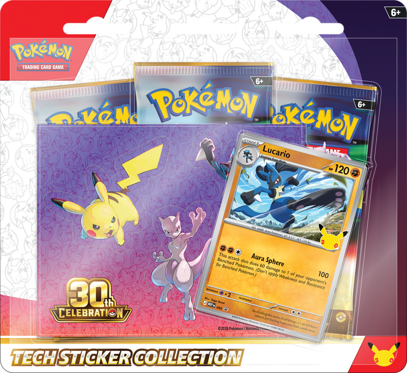 Pokémon TCG: 30th Celebration - Tech Sticker Collection (Lucario) (PREORDER)