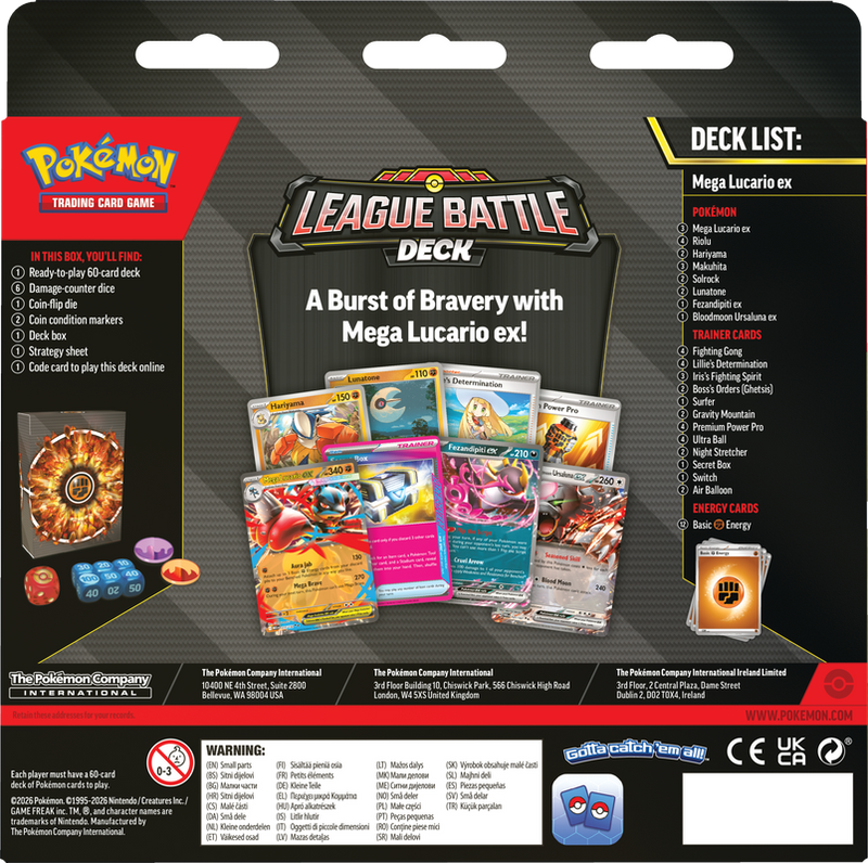 Pokémon TCG: Pokémon League Battle Deck - Mega Lucario ex (PREORDER)