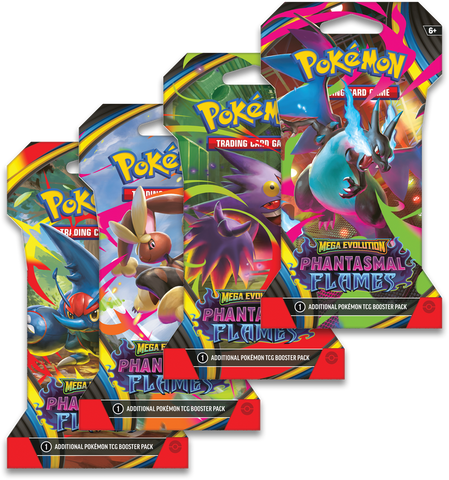 Pokémon CG: Mega Evolution - Phantasmal Flames [ ME02 ] Sleeved Booster Pack (PREORDER)