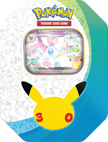 Pokémon TCG: 30th Celebration - Celebration Tin ( Sylveon ex ) (PREORDER)