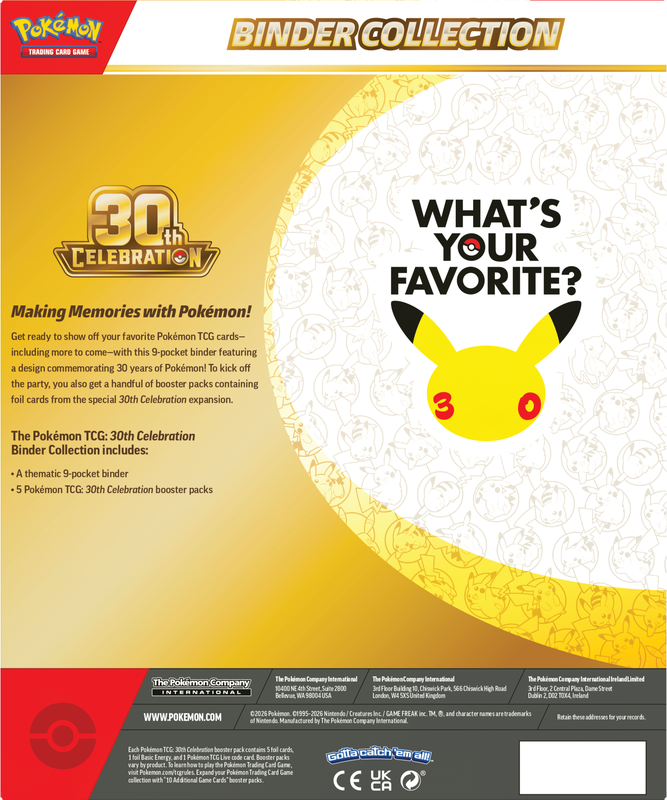 Pokémon TCG: 30th Celebration - Binder Collection (PREORDER)