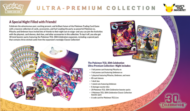 Pokémon TCG: 30th Celebration - Ultra Premium Collection (Night Version) (PREORDER)