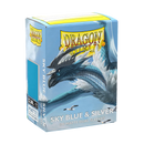 Dragon Shield Matte Dual Sleeves - Sky Blue & Silver