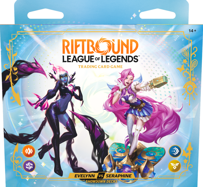 Riftbound TCG: Radiance Showdown Deck Display (Evelynn vs Seraphine)