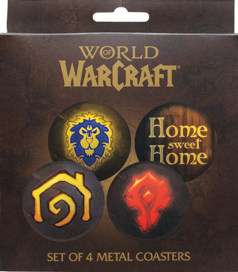 World of Warcraft - Set of Four Printed Metal Coasters
