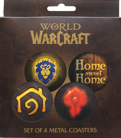 World of Warcraft - Set of Four Printed Metal Coasters