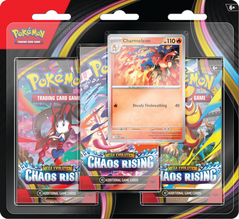 Pokémon TCG: Mega Evolution - Chaos Rising 3-Pk Blister [ ME04 ] (PREORDER)
