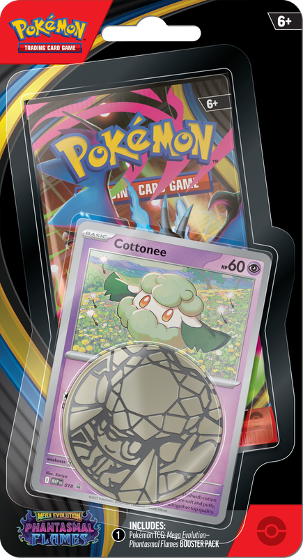 Scarlet & Violet: Mega Evolution - Phantasmal Flames 3-Pack Blister (Cottonee) (PREORDER)